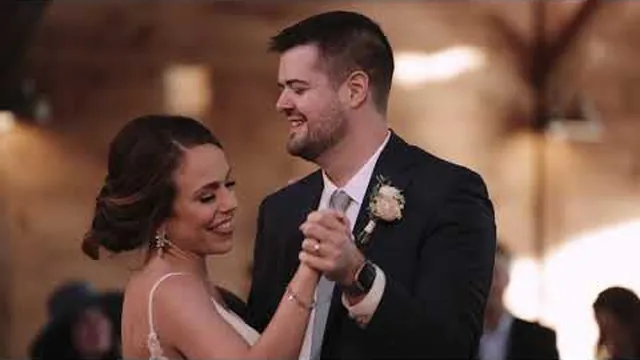 Tori and Jesse dancing in the barn at The Addison Grove